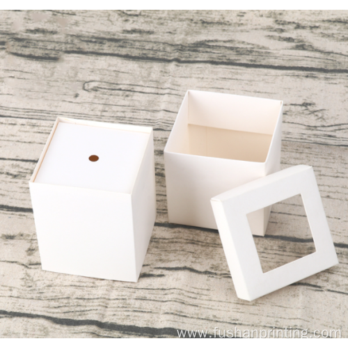 Custom Luxury White Rigid Candle Box